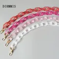 New Fashion Woman Handbag Accessory Parts White Red Pink Candy Acrylic Resin Chain Luxury Strap