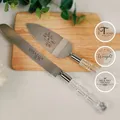 Personalized Wedding Cake Knife & Server Set Engraved Cakes Pie Serving Birthday Anniversary Bridal