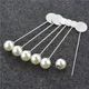 10pcs Copper Round Tray Pearl Safety Pin Stick Blank Brooch for Men Women Suit Tie Hat Scarf Badge