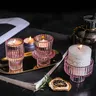 Candeliere in vetro nordico portacandele rosa portacandele da tavolo candeliere Tealight decorazione