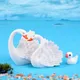 2Pcs/Lot Mini White Swan Figurine Fairy Garden Miniature Figurines Dollhouse Bonsai Decoration Micro