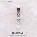 Faceted Teardrop Glass Crystal Charms Findings 925 Sterling Silver Pendant 2019 Fashion Water Drop