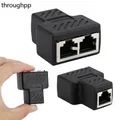1 To 2 Ways RJ45 Splitter Network Cable Ethernet Cable Extender Network Connector