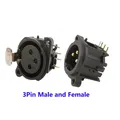 1/2Pcs 3Pin XLR Male & Female Stecker PCB Panel Mount Chassis Stecker und Buchse XLR Stecker Adapter