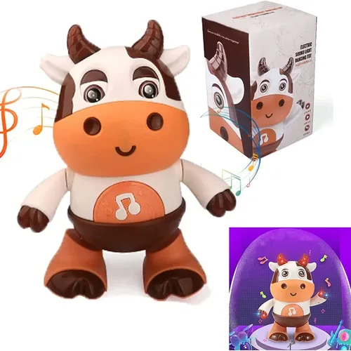 Tanzende Kuh Musikspiel zeug bewegliches Baby Kuh spielzeug mit Musik und LED-Lichtern Babys