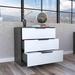 Storage Dresser,Wooden Accent Chest with Metal Handle and 5 Drawers