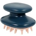 NUOLUX 1Pc Silicone Body Scrubber Portable Hair Scalp Massager Body Hair Brush (Blue)