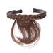 HOMEMAXS Fashion Synthetic Wigs Headband Front Hair Bangs Fringe Hair Extensions for Women Girls(Light Brown)