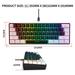 HXSJ 61-Key Wired Gaming Keyboard Kit USB Computer Keyboard Colorful LED Max.3200DPI PC Laptop Gaming