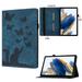 Nalacover Tablet Case for Amazon Fire Max 11 13th Gen 2023 Flip Wallet Case with Card Slots Elastic Band Pen Holder - Cute Butterflies Cat Pattern PU Leather Stand Shockproof Cover - Darkblue