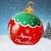 KIHOUT Clearance Giant inflatables Christmas PVC Decorated Ball 24 Xmas Blow up Balls Inflatable Decorated Ball for Yard Lawn Porch Tree Pool Tree Decor Indoor Outdoor christmas decorations Outdoor