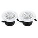Uxcell 3 Inch Round Air Vent 2pcs Adjustable Ceiling Diffuser Grill Cover ABS Louver Soffit Vent with Screen