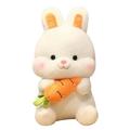 Rabbit Plush Bunny Stuffed Rabbit Plush Toy Hold A Carrot Cartoon Bunny Plushies Ornament Kids Companion Throw Pillow Soft Stuffed Cartoon Plush Toy