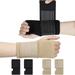 sixwipe 2 Pairs Wrist Brace for Carpal Support Wrist Support with Elastic Strap for Left and Right Hand Carpal Tunnel Arthritis Tendonitis Pain Relief - Multi Zone Compression Sleeve