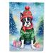 Boston Terrier Christmas House Flag 28 in x 40 in