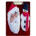 Hyjoy Clipboard Winter Snowman Santa Letter Size Clipboards Refillable A4 Standard Size Hardboard with Clip PVC Board for Office Worker Coach School