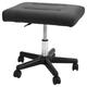 BULYAXIA Mobile Footrest with Wheels Ergonomic Rolling Ottoman Leg Rest for Work Comfort Height Adjustable Computer Desk Stool with Thick Padding Office Seat Black CHAIR-S04F