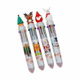 Clearance! Fdelink Christmas Pen Clearance New Christmas Tree Santa 6 Colors Cartoon Press Plastic Cute Ballpoint Pen for Students Christmas Gifts Creative Hand Account Pen Press Ball Point Random