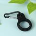 10 Pcs Practical Hanging Buckle Silicone Ring Portable Water Bottle Carrier Clip Kettle Hook Buckle Holder Clip for Outdoor (Black)