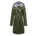 snowsong Trench Coat Women Jackets For Women Women Light Rain Jacket Active Outdoor Trench Raincoat With Hood Lightweight Plus Size For Girls Coats For Women Army Green M