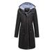 snowsong Trench Coat Women Jackets For Women Women Light Rain Jacket Active Outdoor Trench Raincoat With Hood Lightweight Plus Size For Girls Coats For Women Black XL