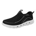 PMUYBHF Mens Running Sneakers Slip on Tennis Shoes Men Size 10 Men Sports Shoes Spring and Summer Fashionable Pattern Mesh Breathable Comfortable Non Slip Soft Sole Casual Shoes