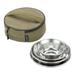 CAMPINGMOON 8pcs Stainless Steel Plates and Bowls Set - Essential Camping Gear for Backpacking Hiking and Picnics