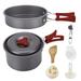 Herrnalise Camping Cooking Set 8 in1 Camping Cookware Non-Sticky Camping Pot Easy-Clean Mess Kit with Camping Set Ideal for Backpacking Stove and Backpacking Gear Perfect Camp Cooking Set Gift