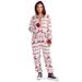 Men's Red and White Fair Isle Knit Jumpsuit