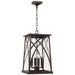 Capital Lighting Marshall 4 Light Outdoor Hanging-Lantern Oiled Bronze