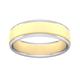 6mm Wedding Ring In 9 Carat Yellow & White Gold - Ring Size S