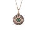 Evil Eye 18K Rose Gold & Multi-Stone Dawn Chevalier Small Pendant Necklace