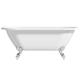 The Bath Co. Dalston back to wall freestanding bath with chrome ball and claw feet