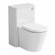 Mode Ellis white back to wall toilet unit and contemporary toilet with soft close seat