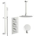 Mode Banks thermostatic shower valve with slider rail and ceiling shower set