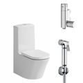 Mode Tate close coupled toilet with douche kit and soft close toilet seat