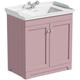The Bath Co. Ascot pink floorstanding vanity unit and ceramic basin 800mm