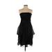 Badgley Mischka Cocktail Dress - A-Line: Black Print Dresses - Women's Size 6