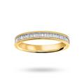 18 Carat Yellow Gold 0.33 Carat Baguette Cut Half Eternity Ring - Ring Size N