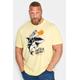 Size 5Xl Mens Jack & Jones Big & Tall Yellow Shark Print Tshirt Big & Tall