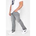 Inside Leg Size 34", Waist Size 58 Mens Badrhino Big & Tall Grey Stretch Jeans Big & Tall