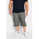 Size 3Xl Mens D555 Big & Tall Grey Leg Pocket Cargo Shorts Big & Tall