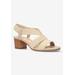 Extra Wide Width Women's Jodi Sandal by Bella Vita in Natural Textured Gore (Size 7 1/2 WW)