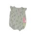 Carter's Short Sleeve Outfit: Gray Floral Motif Tops - Size 3 Month