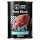 JOHN DOG Pure Black -93% Fleisch - Premium - Welpenfutter - Hypoallergenes - Glutenfrei Nassfutter - 100% Natürliche Zutaten - Hunde Leckerlis - 6 x 400g - (TÜRKEI)