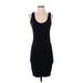 Athleta Casual Dress - Bodycon Scoop Neck Sleeveless: Black Solid Dresses - Women's Size X-Small