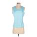 Adidas Active Tank Top: Blue Color Block Activewear - Women's Size 4