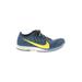 Nike Sneakers: Athletic Platform Casual Blue Color Block Shoes - Women's Size 7 1/2 - Almond Toe