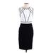 White House Black Market Casual Dress - Sheath Crew Neck Sleeveless: Black Solid Dresses - Women's Size 2