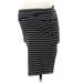 LED Luxe Essentials Denim Casual Skirt: Black Stripes Bottoms - Women's Size Small Maternity